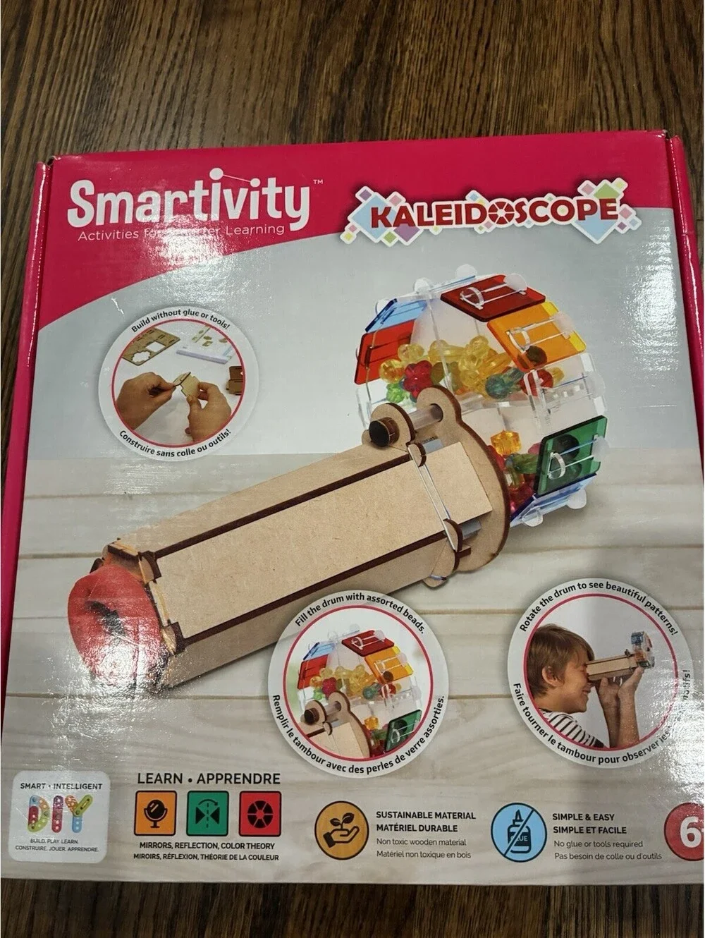 Smartivity DIY Kaleidoscope Wooden Building Kit- Brand New In Box/packaging